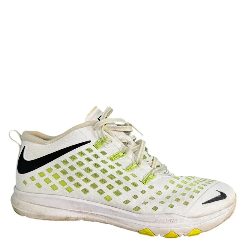 Nike Training Flex Speed White Volt Yellow Athletic Shoes Mens Size 13